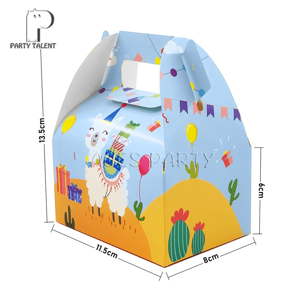 24 шт./лот коробка для конфет торта детей лама альпака темативечерние НКА Baby Shower