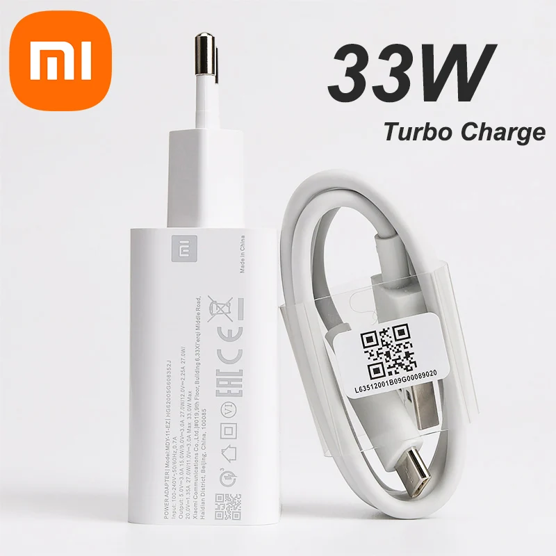 Зарядное устройство 33 Вт для xiaomi с европейской турбозарядкой оригинальный
