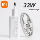 Зарядное устройство 33 Вт для xiaomi с европейской турбозарядкой, оригинальный кабель type-C для Xiaomi redmi note 9 pro, POCO X3, nfc, Mi 10, 9, 9t pro, note 10, 10X LITE
