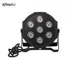 DJWORD семь-в-одном плоской подошве из прозрачного пластика; par Светильник DMX512 линейная затемнения подходит для ди-Джея зал ktv вечеринка, свадебный банкет бар performan