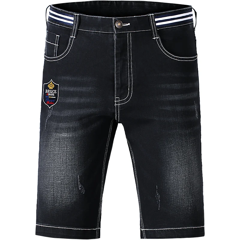 Джинсовые шорты мужские стрейчевые модные тонкие мягкие хлопковые короткие