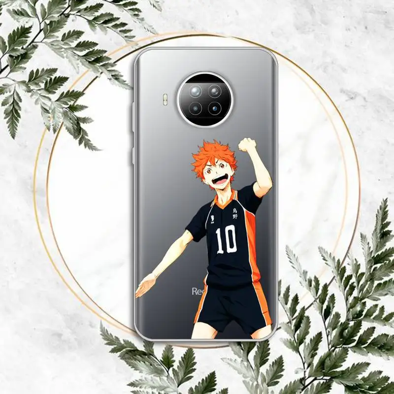 

Anime volleyball boy cut Phone Case Transparent for Huawei Xiaomi Redmi note 10 t 8 9 pro lite 11 P honor 8 10i 20 30 40