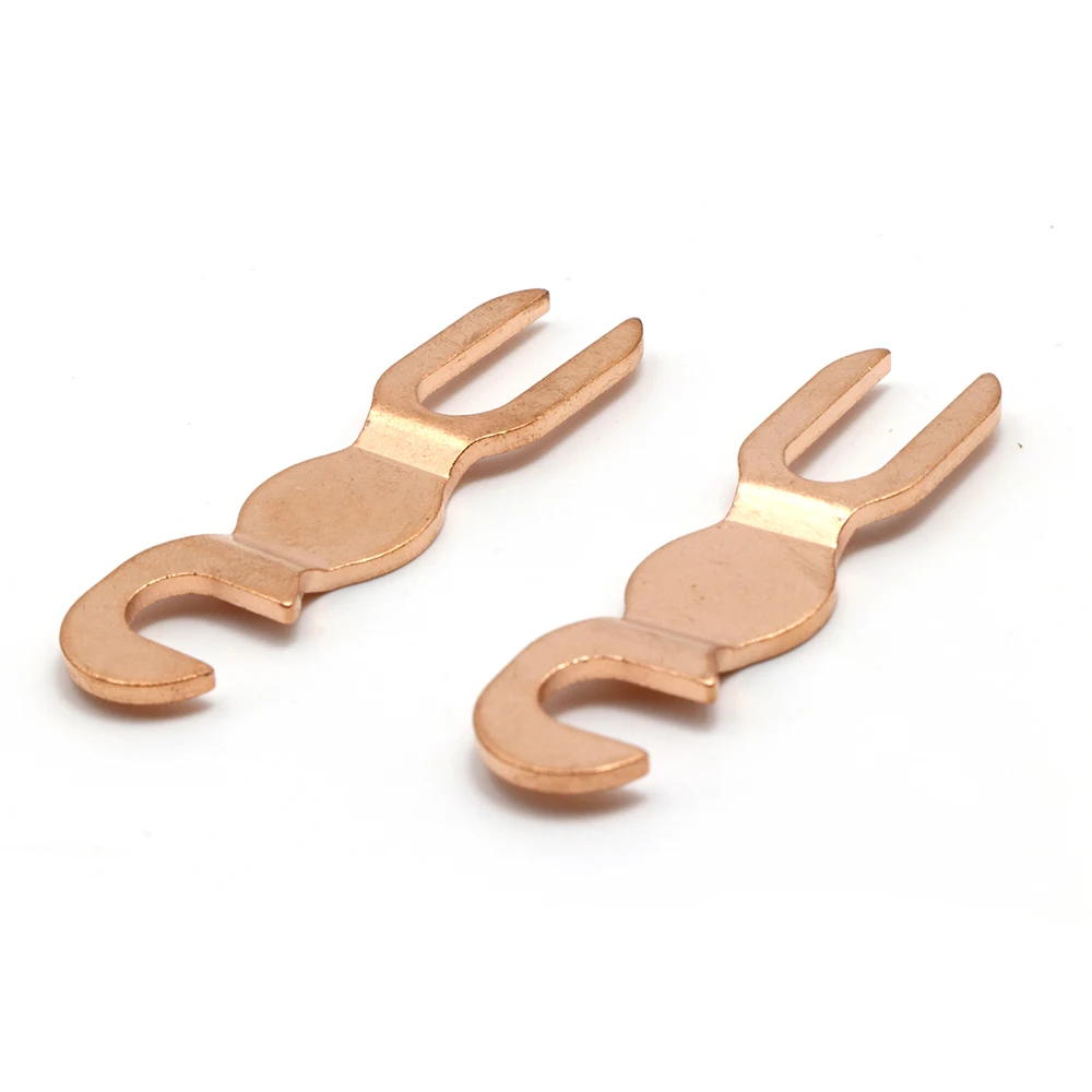 Monosaudio SP08Cu Pure Copper Parallel Connection Plate For HiFi Audio Speaker Binding Post hifi audio Y spade connector plug |