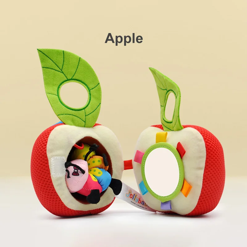 

Baby Kawaii Fruit Caterpillar Plush Stuffed Toy Soft Assembling Bed Hanging Doll Kids Education Trolley Accessorie Children Gift