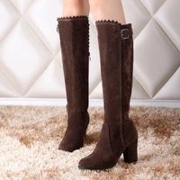 fxycmmcq european and american winter fashion boots fashion contracted comfortable thick heel boots 721