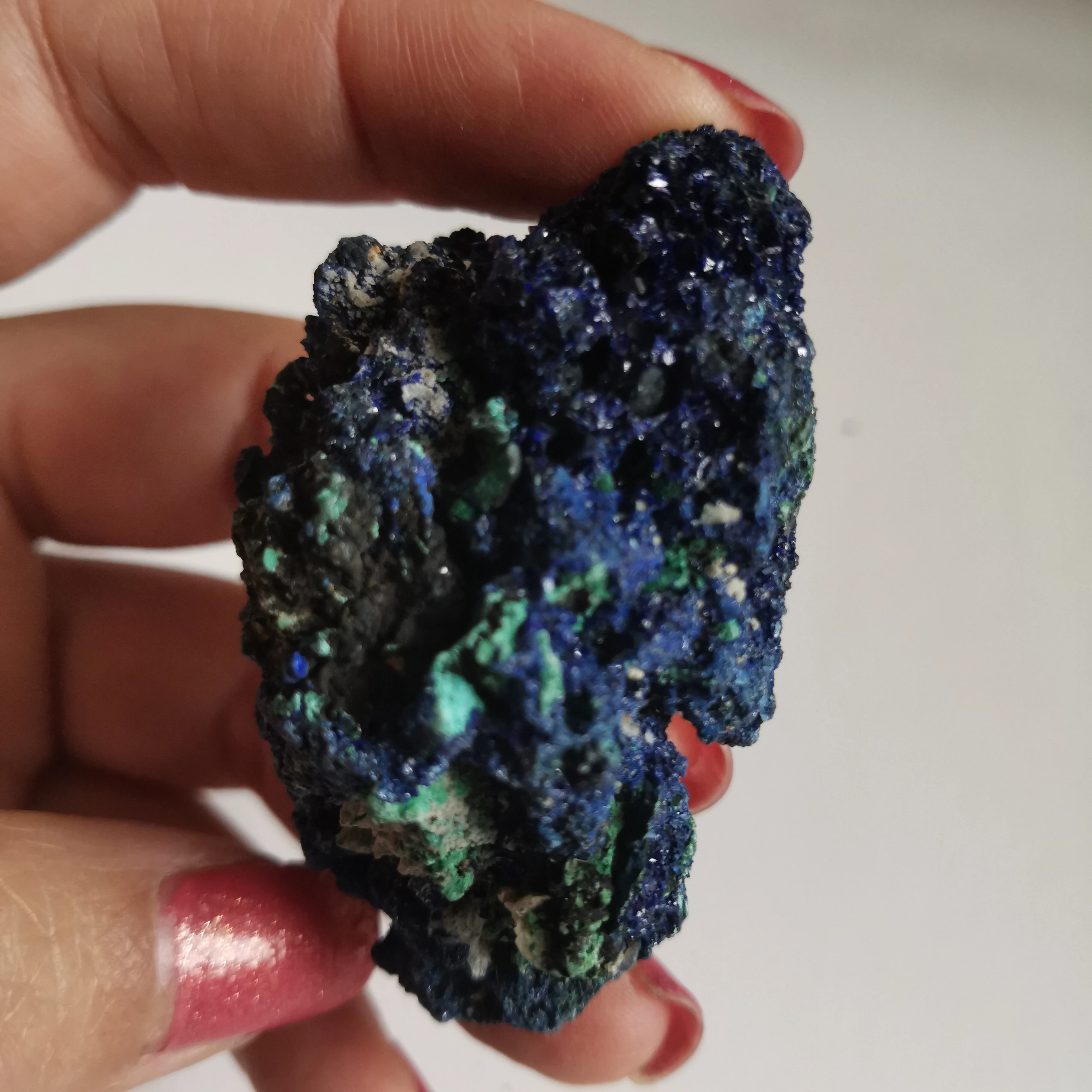 41 г натуральный чессилитовый материал образец Azurite Geode Bule и зеленый Целебный