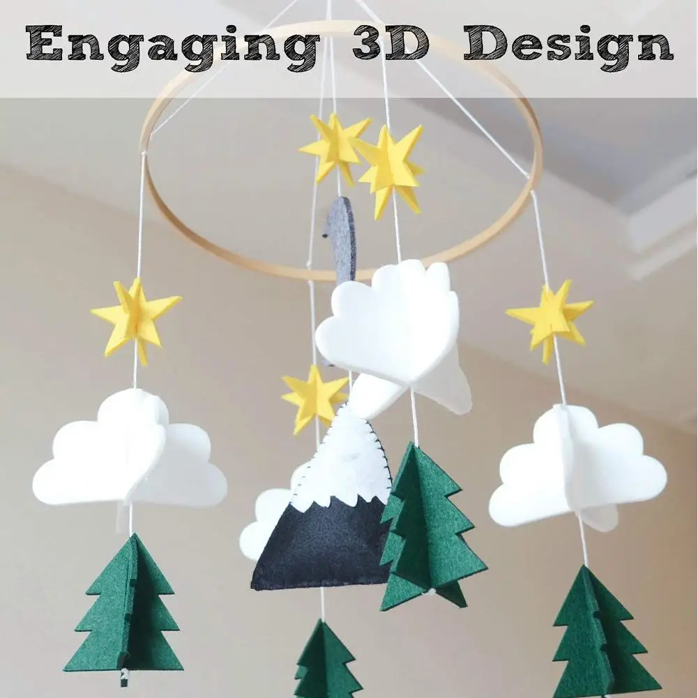 Мобильное подвесное украшение войлок для спальни мальчиков/девочек детская
