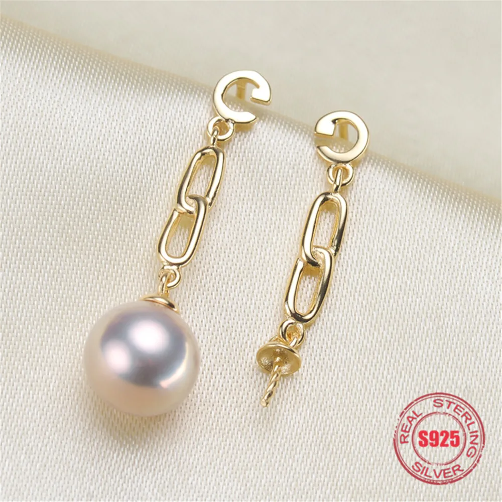 Горячая продажа материалы для сережек из жемчуга-серьги стерлингового серебра