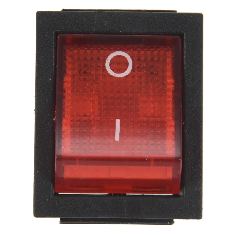 

Red Light 4 Pin DPST ON/OFF Snap in Rocker Switch 15A/250V 20A/125V AC 28x22mm
