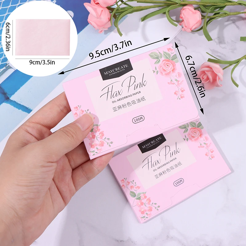 

100pcs/pack Plant Fibres Linen Pulp Makeup Cleansing Oil Absorbing Face Paper Absorb Blotting Facial Cleanser Face Tool