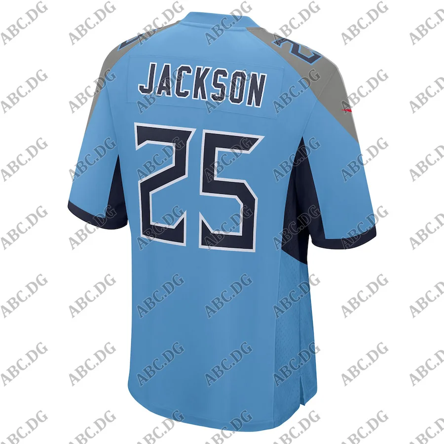 

Men Women Kid Youth Tennessee Adoree' Jackson Light Blue Player Game Jersey
