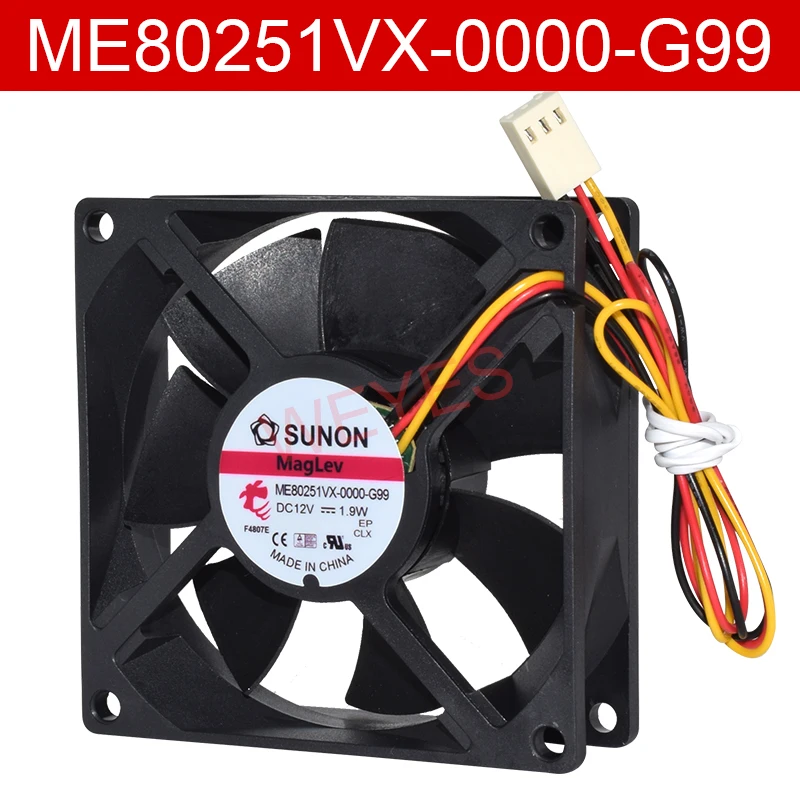 Новинка для SUNON ME80251VX 0000 G99 80*80*25 мм 12 В 1 9 Вт 3pin Вентилятор охлаждения