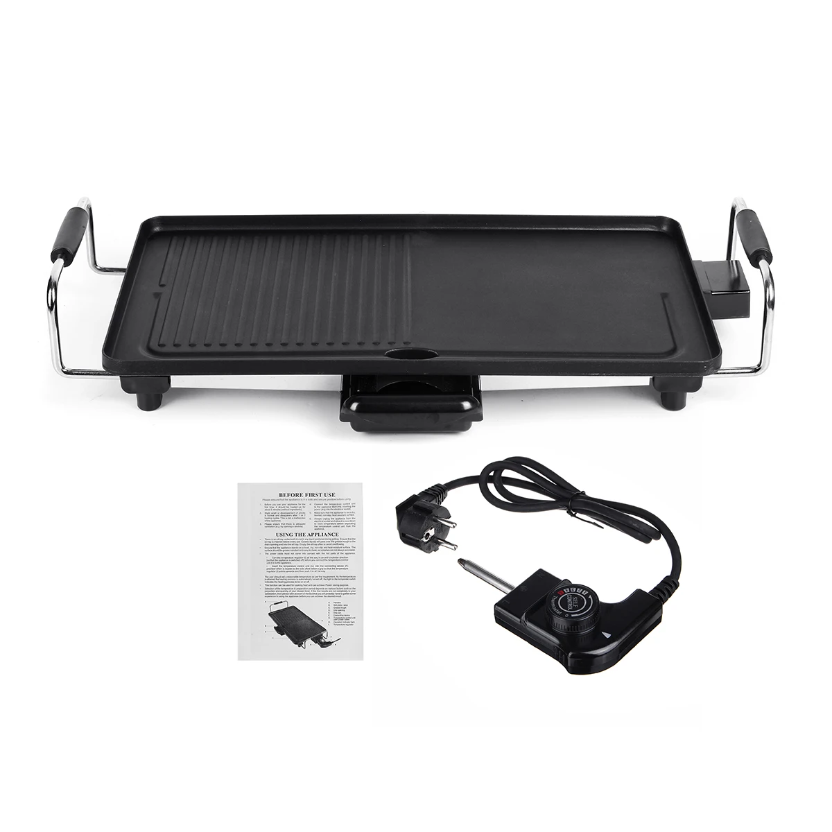 

1200W Barbecue Frying Grill Home Baking Pan Smokeless Barbecue Electric Griddles Indoor BBQ Teppanyaki machine 57x27x12cm