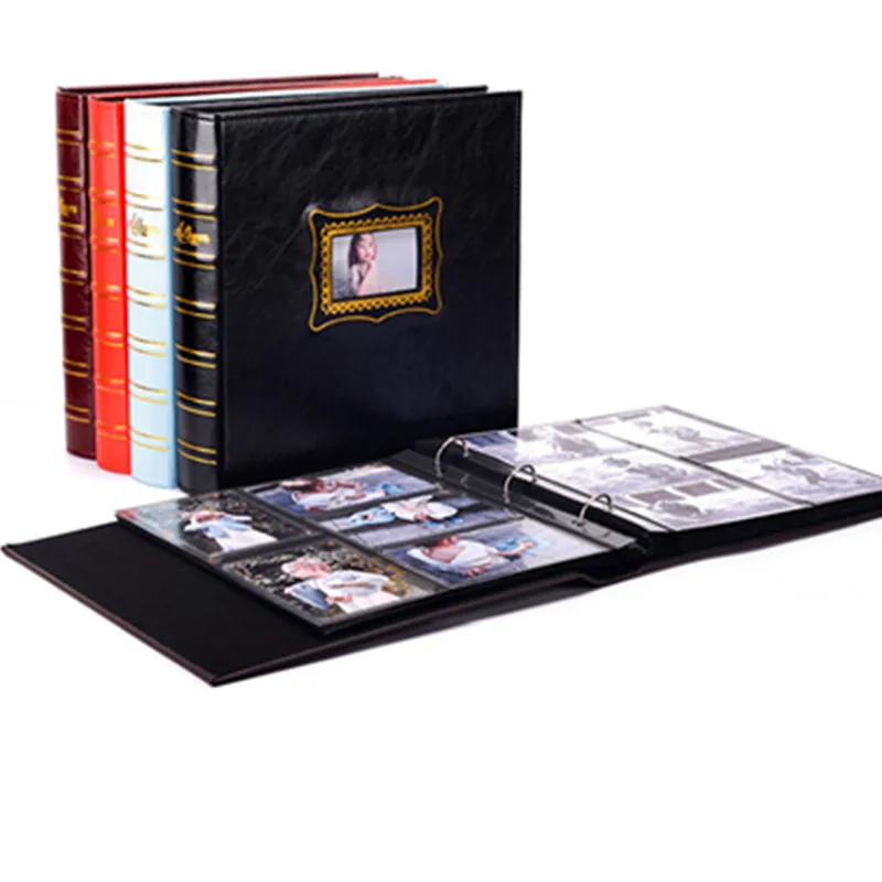 PA44 пятицветный Ретро полиуретановый чехол 6 дюймов Большая вставка фотоальбом 600