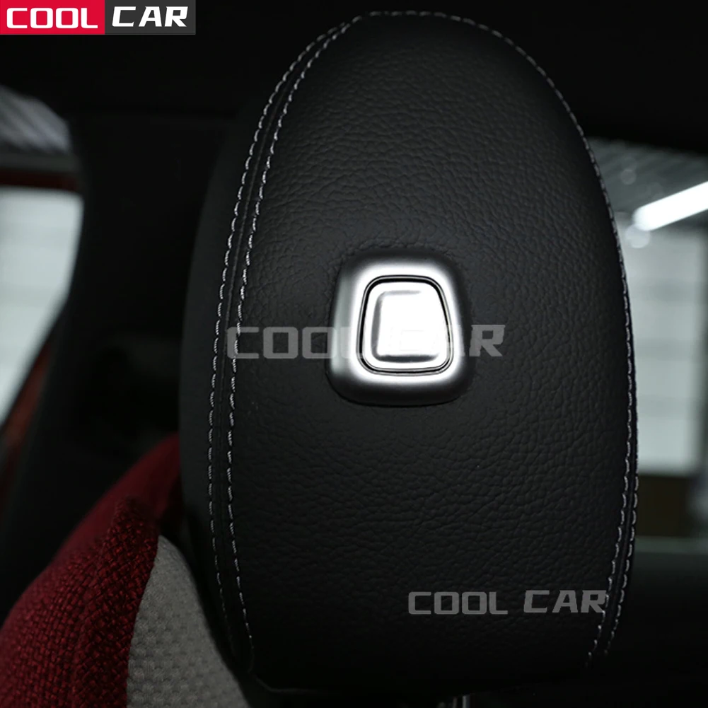 

For Mercedes Benz GLE Class W167 V167 GLE350/450 AMG Coupe Accessories 2020 Car Stickers Seat Headrest Lifting Button Cover Trim