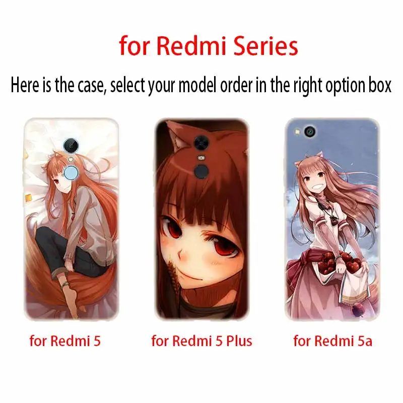 Силиконовый прозрачный мягкий чехол из ТПУ с волком и специями для Xiaomi Redmi 10 9 8 7 6 4