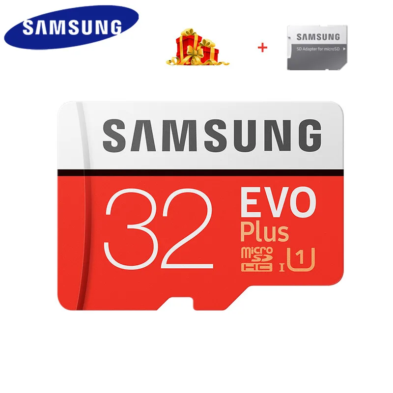 MB-MC32g Карта памяти SAMSUNG Micro SD 32 Гб 64 Гб 128 ГБ 256 ГБ U3 U1 4K SDHC SDXC класс EVO+ класс 10 C10 UHS TF карты транс флэш microsd - Емкость: MB-MC32g