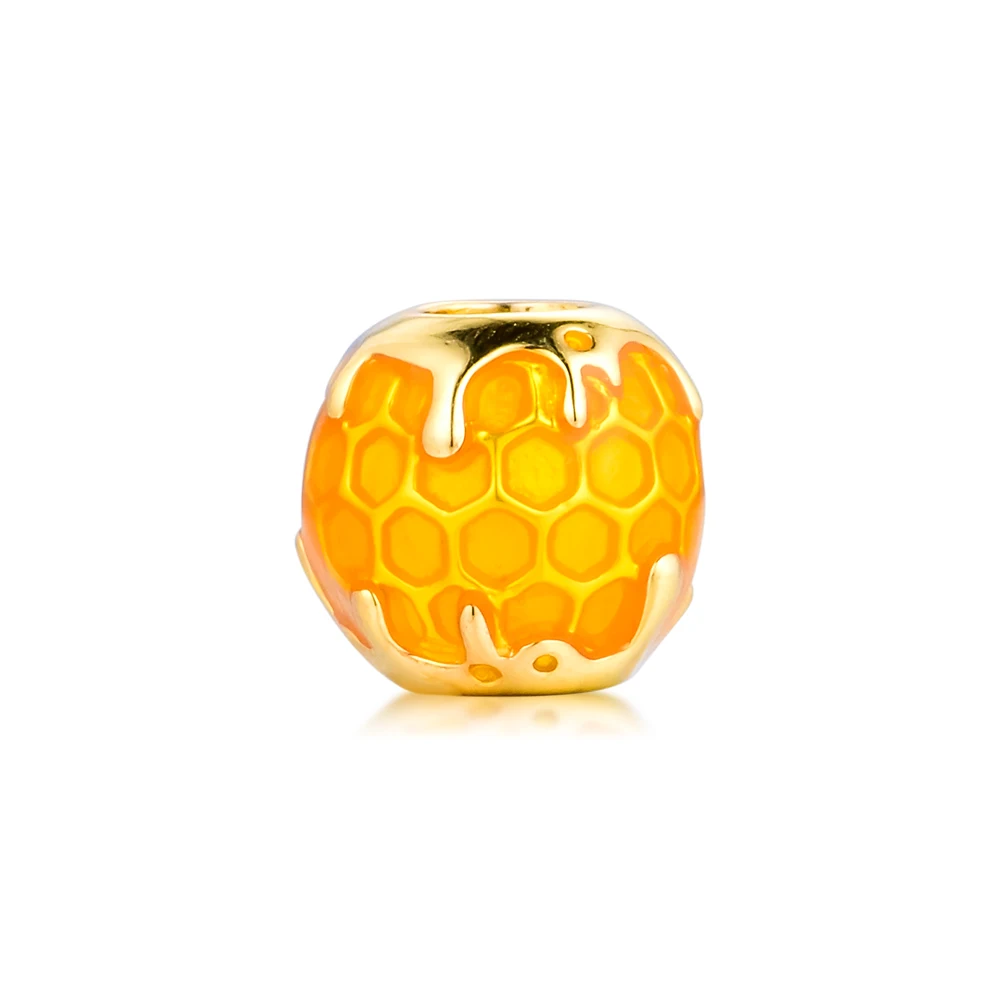 

Fits For CKK Bracelets Golden Honey Charms 100% 925 Sterling-Silver-Jewelry Beads Free Shipping