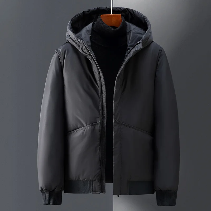 2021 new fashion men's short down jacket winter clothing trend men's thick down jacket student casual jacket jacket male