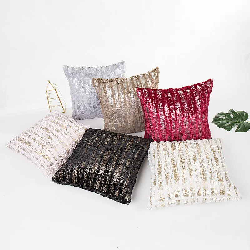 

Hot Silver Hug Pillowcase Striped Hug Pillowcase Fluffy Soft Comfortable Cushion Cover Simplicity Modern Home Textile Products