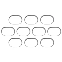 10pcs diy oval mold half cooked cheese muffin cupcake baking molds vent hole stainless steel mold diy kitchen cooking tools