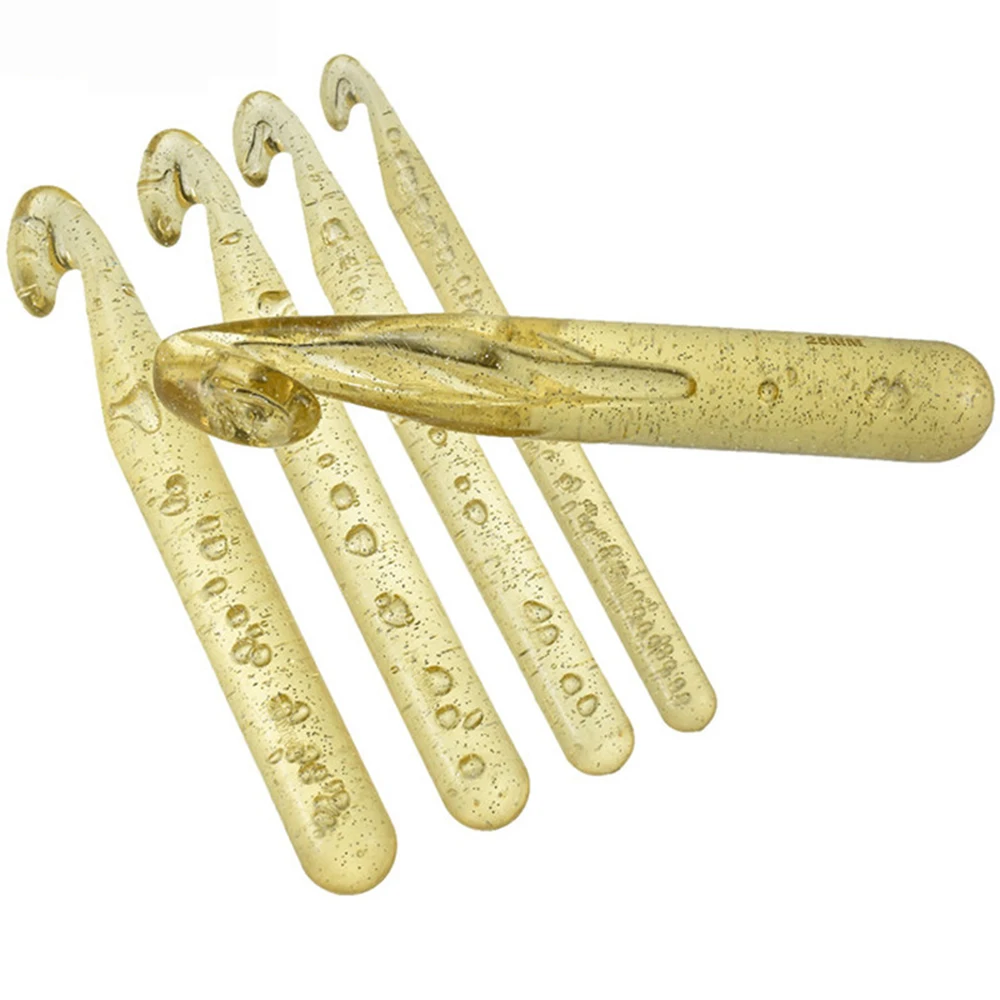 Large Plastic Handle ABS Transparent Craft Crochet Needle Knitting DIY Loom Tool Extra Thick | Дом и сад