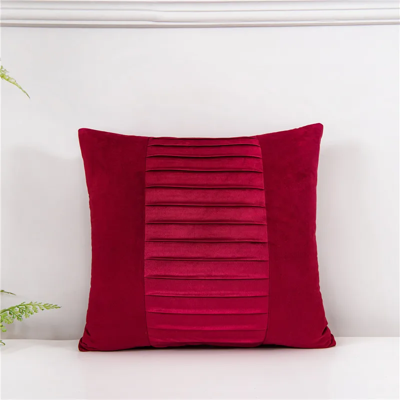 Роскошная Бархатная подушка диванная в скандинавском красном цвете декор для