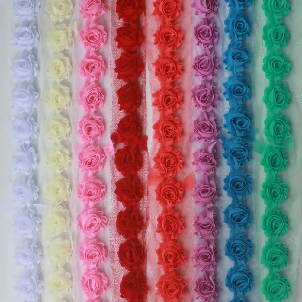 50y 1 5 &quotМини потрепанные шифоновые цветы для нарисованной длинноволосой