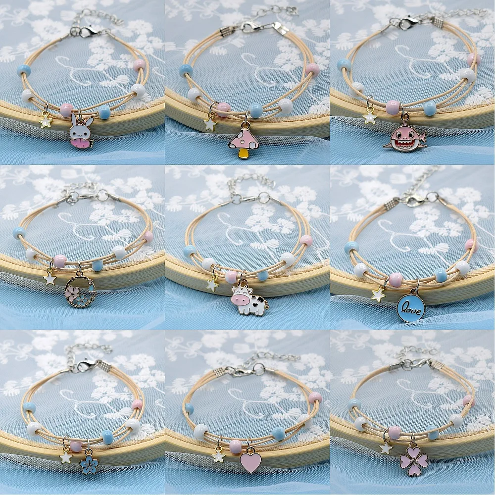 

2021 New Braided bracelet Lovely Jewelry Lovers Boudoir Bracelet Multi-layer Charm bracelet Fashion jewelry gift lucky