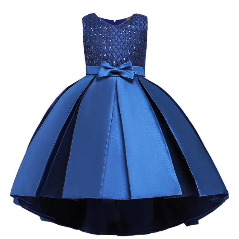 Wedding Dress Flower Girl Clothing Trailing Princess Formal Evening Gown Birthday Party 3 4 5 6 7 8 10 11 12 Years | Детская одежда и