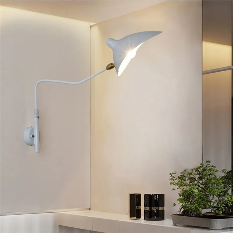 Французские дизайнерские черные и белые настенные светильники для гостиной