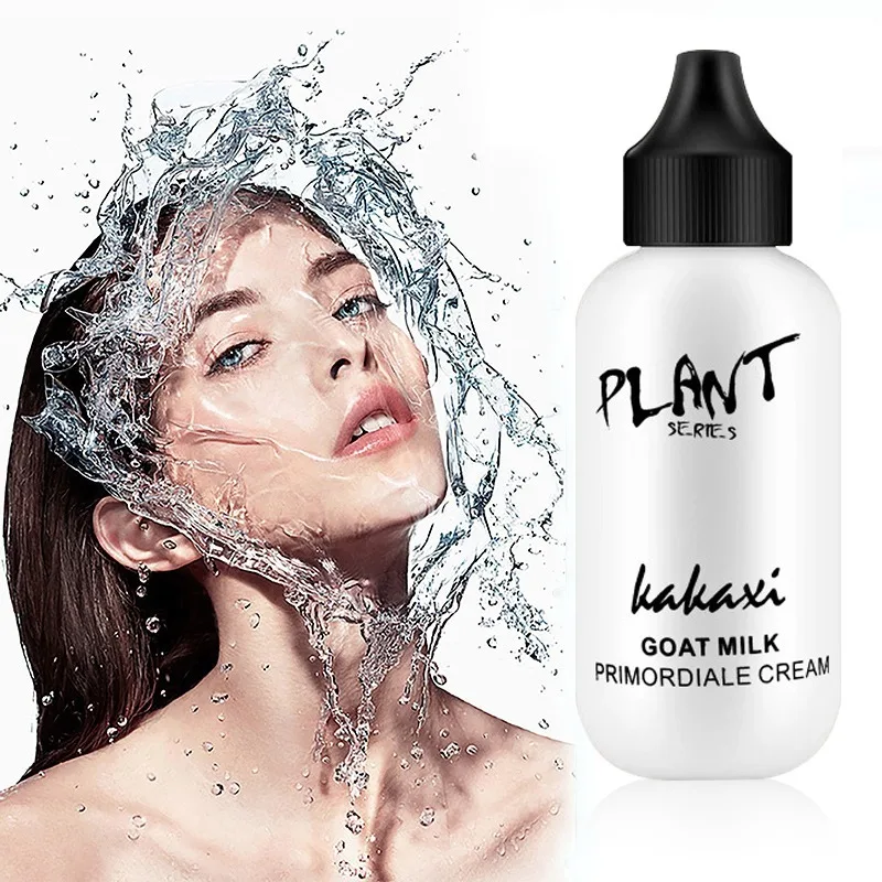 

Goat Milk Foundation Cream Waterproof Lasting Brighten Cover Dark CirclesLazy Face Cream Revitalizing Full Coverage Cream