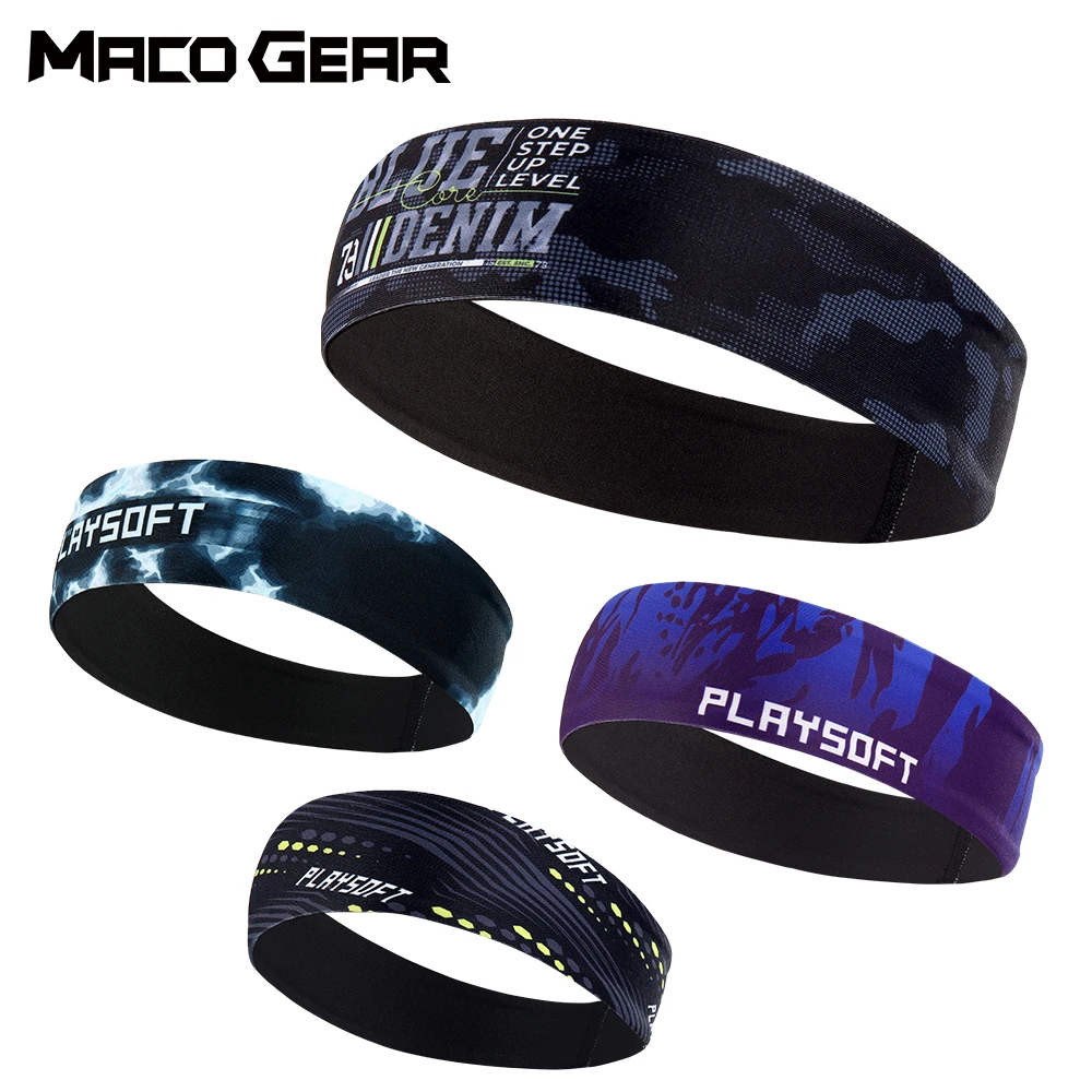 

Elastic Absorbent Sweatband Bandage Bicycle Yoga Gym Cycling Tennis Jog Running Basketball Snowboard Sports Hairband Women Men