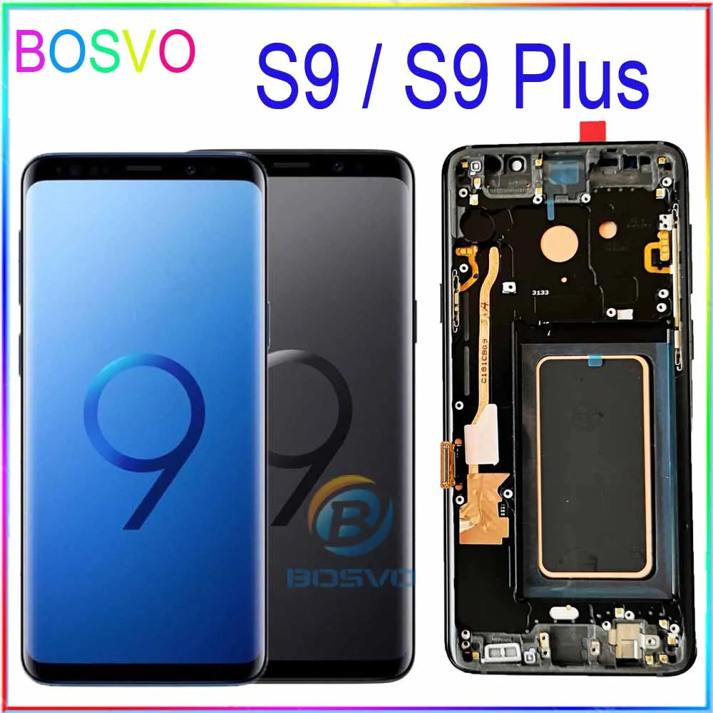 Для samsung S9 G960 ЖК экран Plus G965 дисплей с сенсорным цифровым преобразователем рамкой