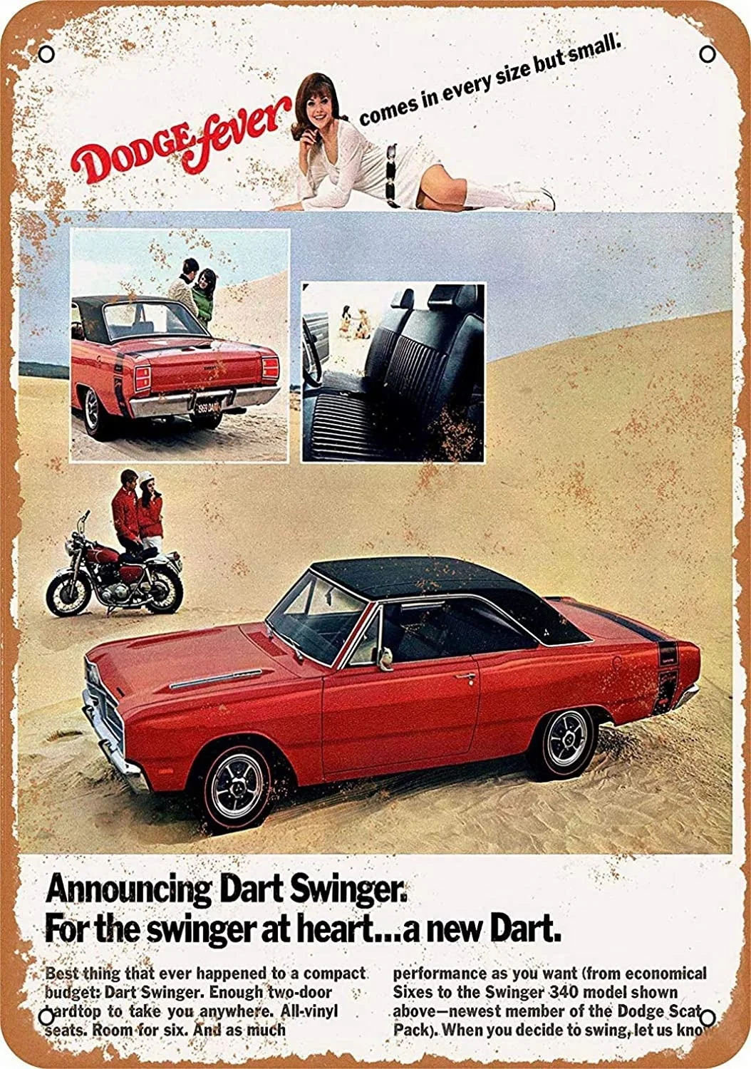 

Fever Car Retro tin sign nostalgic ornament metal poster garage art deco bar cafe shop