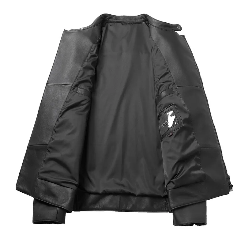 

coat, Man's sheepskin spring and autumn motorcycle coat, man's wallet 2020