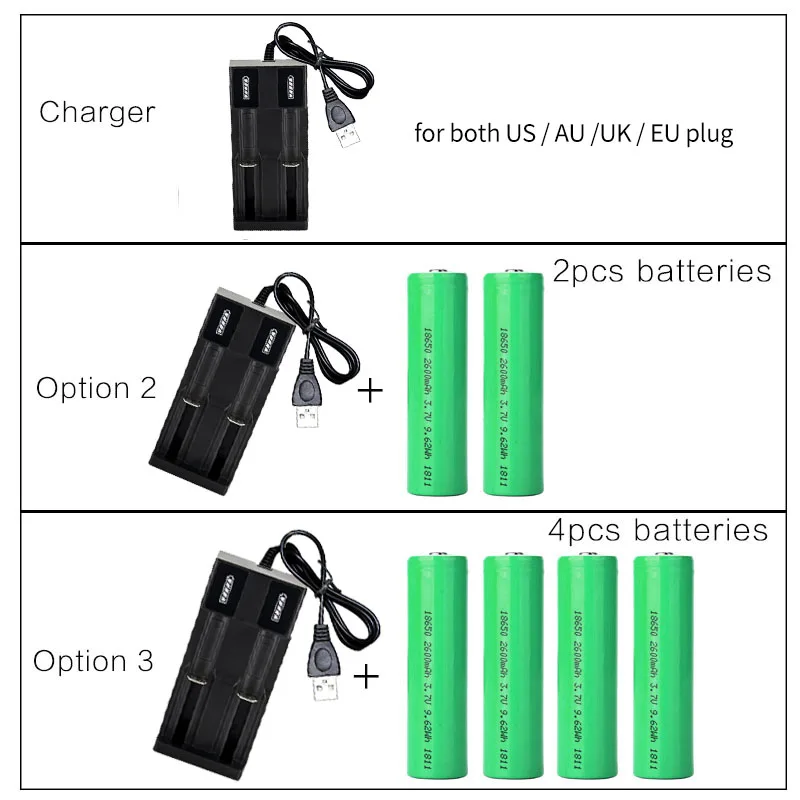 

Doorbell 18650 Battery 2600mAh Intercom Battery with Dual Charger for EKEN Wifi Door Bell Anytek doobell for E-cigarette Battery