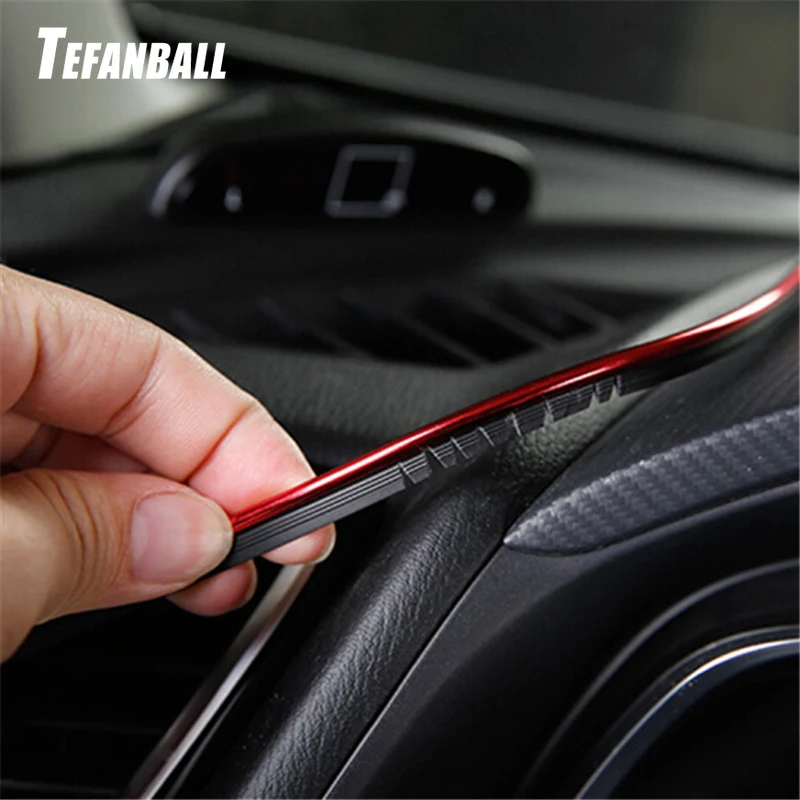 5 м/10 м автомобильный Стайлинг интерьер Внешнее украшение полосы молдинг отделка