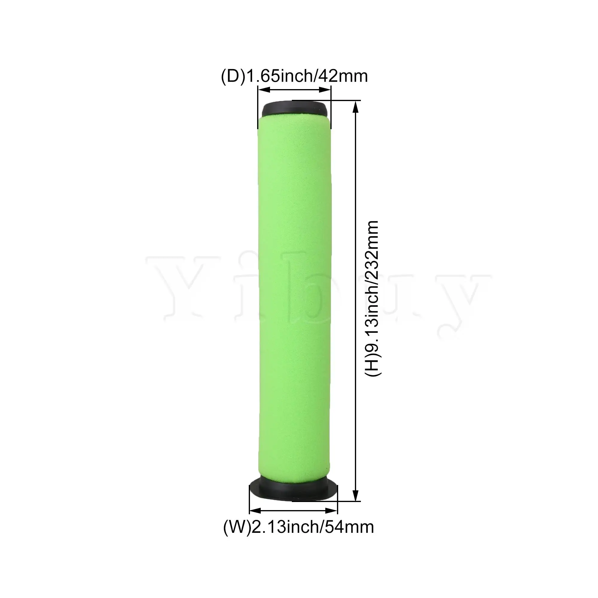 

Replacement for Total Length 23.2cm/9.13" Green Washable Stick Filter