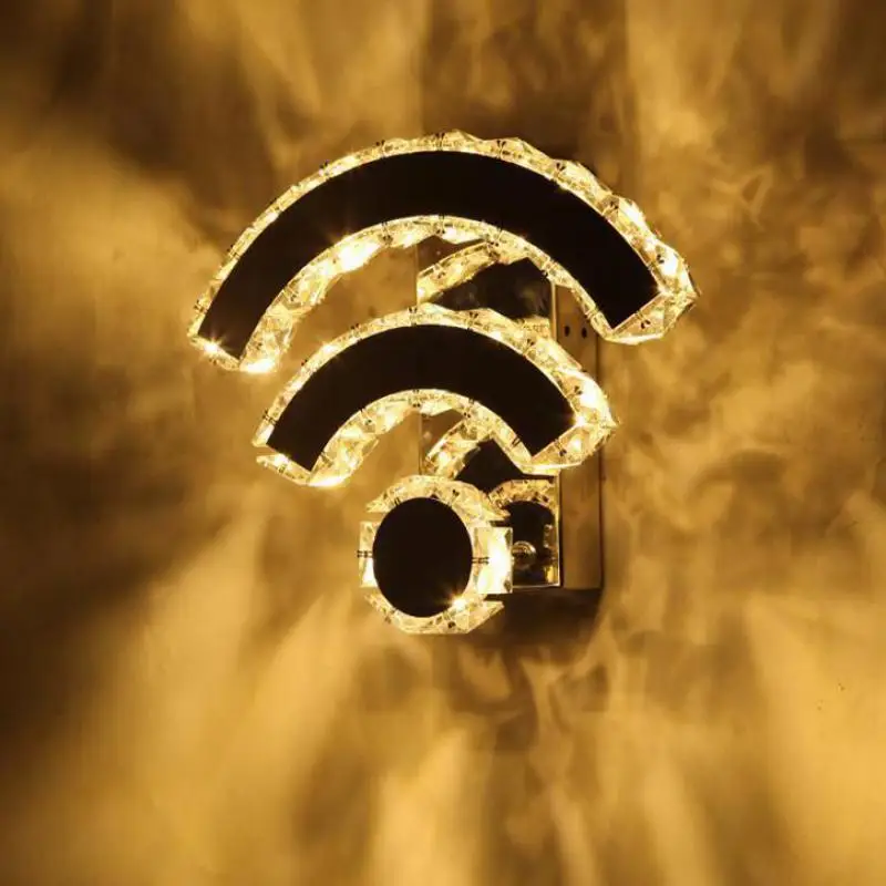 12 Вт Современные хрустальные Настенный Светильник Chrome зеркального блеска