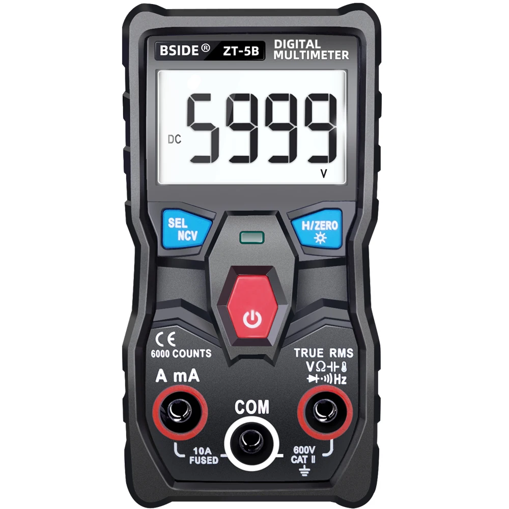 

BSIDE ZT-5B 6000 Counts NCV Test Multimeter with BT Function True RMS DC/AC Current Resistance Capacitance-20~1000 Temperature