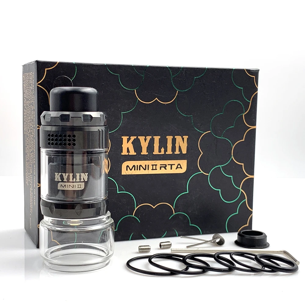Стеклянный атомайзер RunVape Kylin Mini V2 RTA 24 4 мм клаптон с одной катушкой 3 мл/5 мл