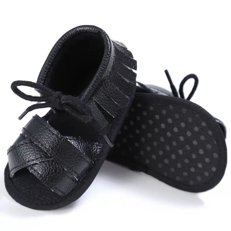 

Summer Baby Girls Kids Tassel First Walkers Anti-Slip Crib Shoes Soft Sole Prewalkers