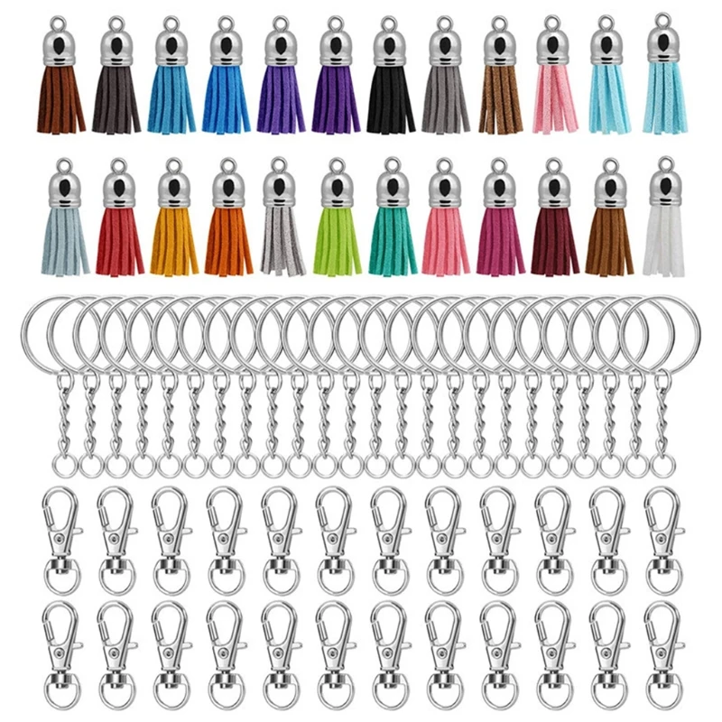 

Key Chain Rings Pendants Keychain Tassel DIY Crafts Jewelry Earrings Accessories T4MD