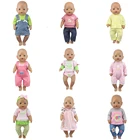 1 шт. новые модные кукольные комбинезоны для 17-дюймовых кукол новорожденных 43 см Одежда для кукол новорожденных