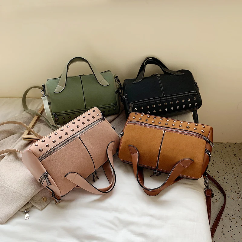 Элегантная женская сумка-тоут 2020 Повседневная модная замшевая кожаная