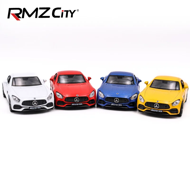 RMZ городской лицензированный литой автомобиль модель 1:36 AMG GTS SupercarToy транспортные