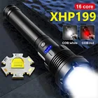 XHP199 самый мощный яркий светодиодный фонарик высокой мощности XHP90.2 перезаряжаемый фонарик с зумом тактический фонарь 18650 Usb фонарь