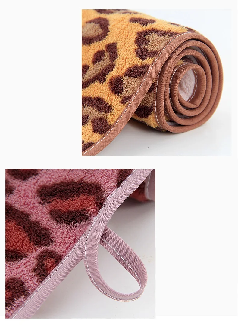 

2pcs/set 2021 New Coral Velvet Leopard Towel set bath towels face towel set soft bath face hand towel Bathroom towel sets