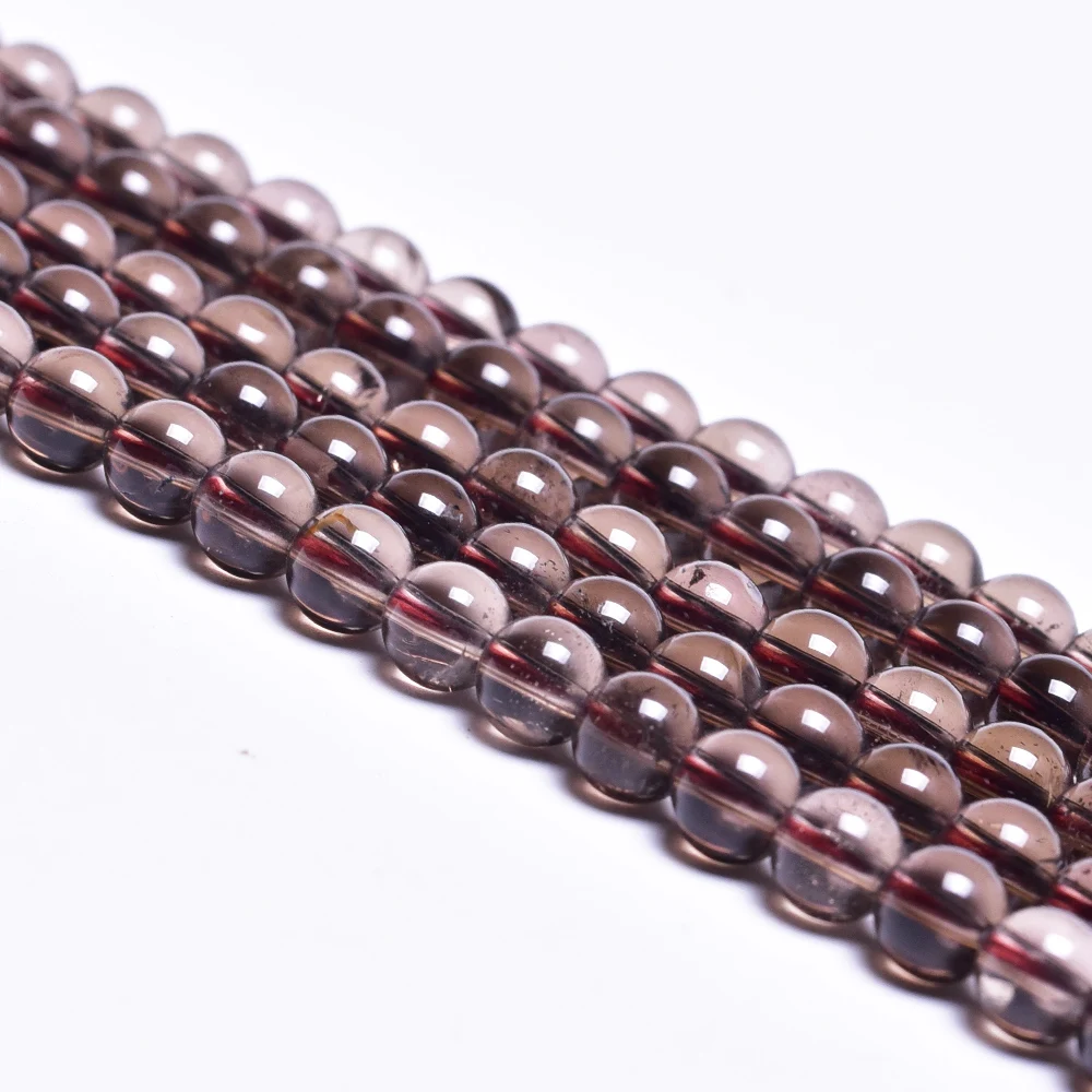 Круглые дымчатые бусины Asingeloo нитка 15 &quot выбор размера от 4 мм до 18 для женщин